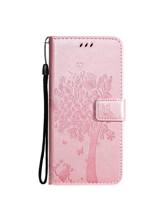 S-TOP Case For Google Pixel 6 Tree & Cat Embossed Pattern Horizontal Flip Leather Case with Holder & Card Slots & Wallet & Lanyard - Image 2