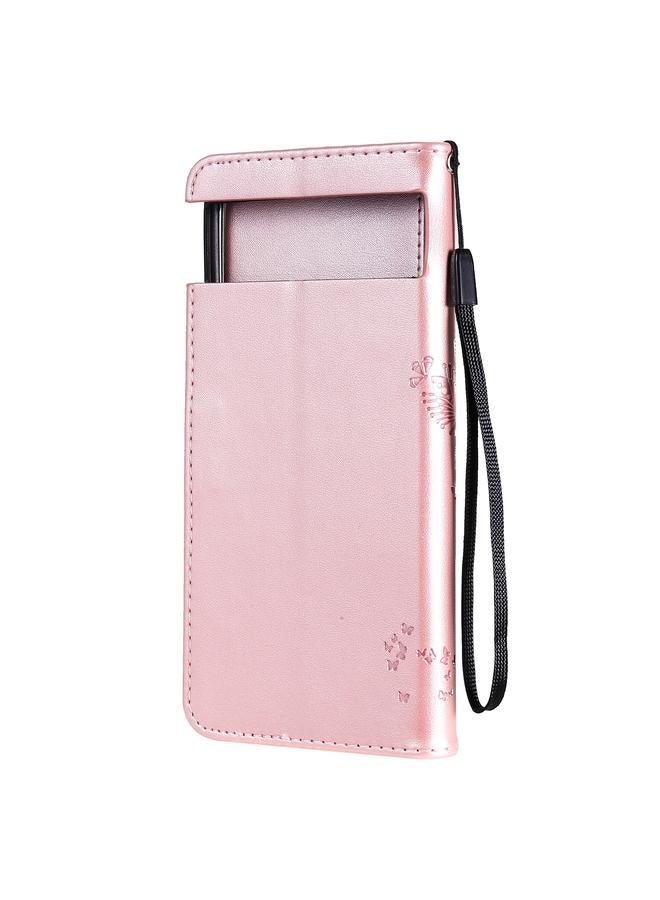 S-TOP Case For Google Pixel 6 Tree & Cat Embossed Pattern Horizontal Flip Leather Case with Holder & Card Slots & Wallet & Lanyard - Image 3