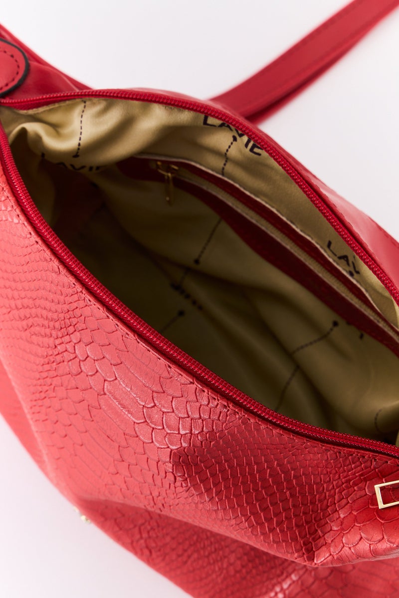 Lavie حقيبة سلاينغ للنساء بشعار ماركة موريتيز سي إس بي، حمراء - Image 3