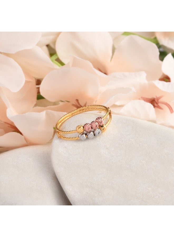 BAFLEH JEWELLERY Classic 22kt Gold Ball Ring to Elevate Your Everyday Look  - Image 3
