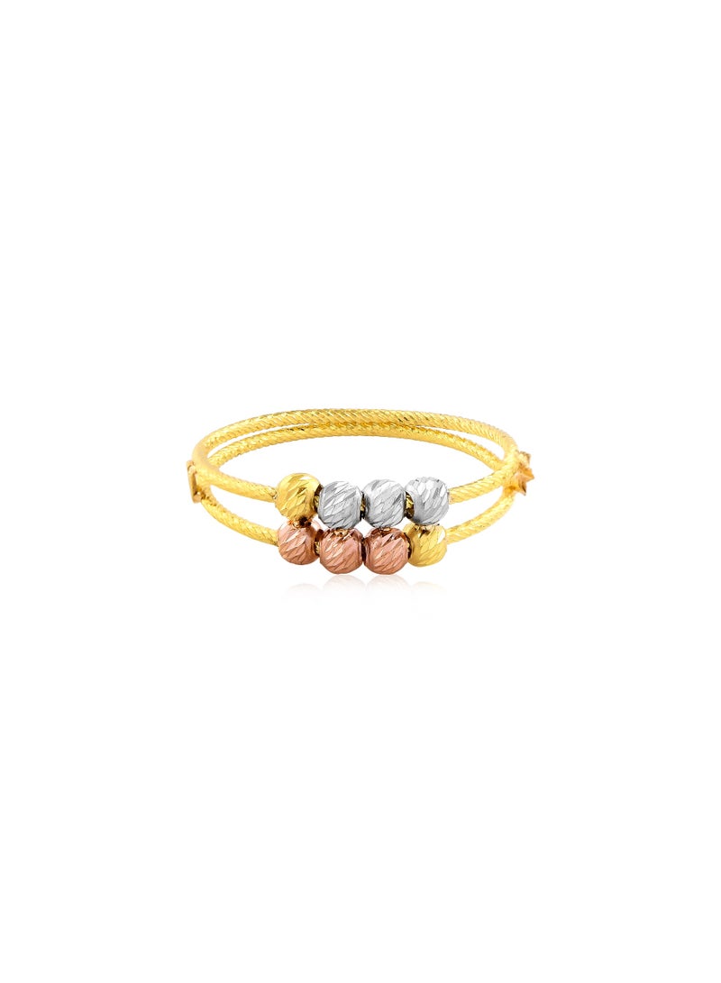 BAFLEH JEWELLERY Classic 22kt Gold Ball Ring to Elevate Your Everyday Look  - Image 2