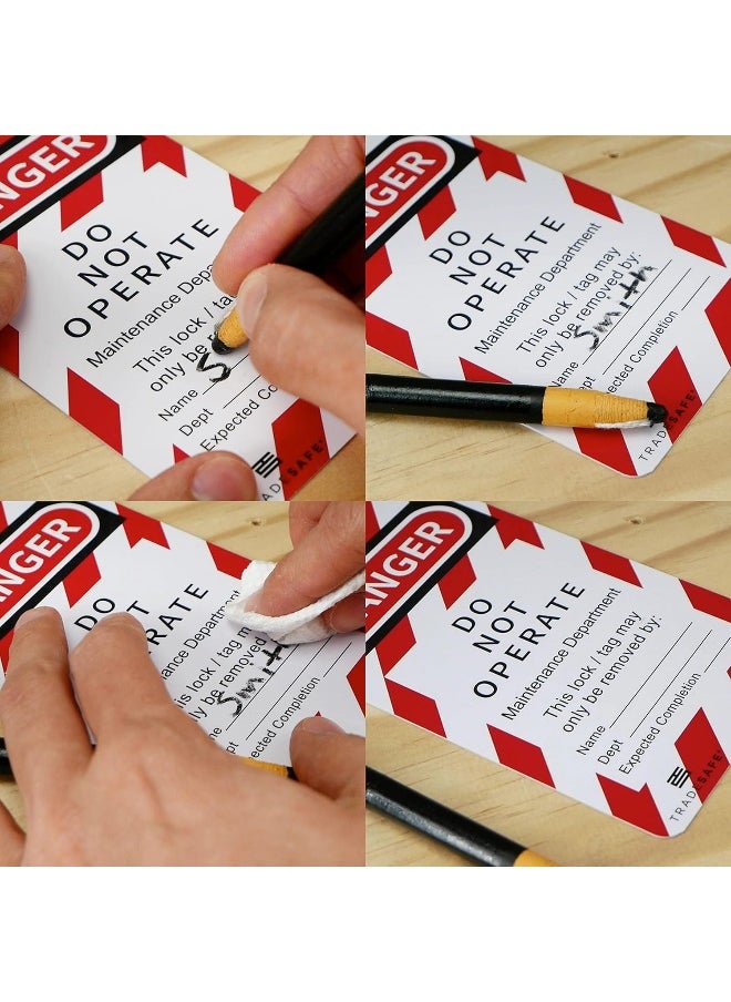 Generic - Lockout Tagout Tags - 30 Pack - Premium 15 mil Nylon Plastic w/Zip Ties | Danger Do Not Operate Loto Tag - Compliance Safety Tags for Lock Out, Out of Service, Electrical Equipment Repair - Image 1