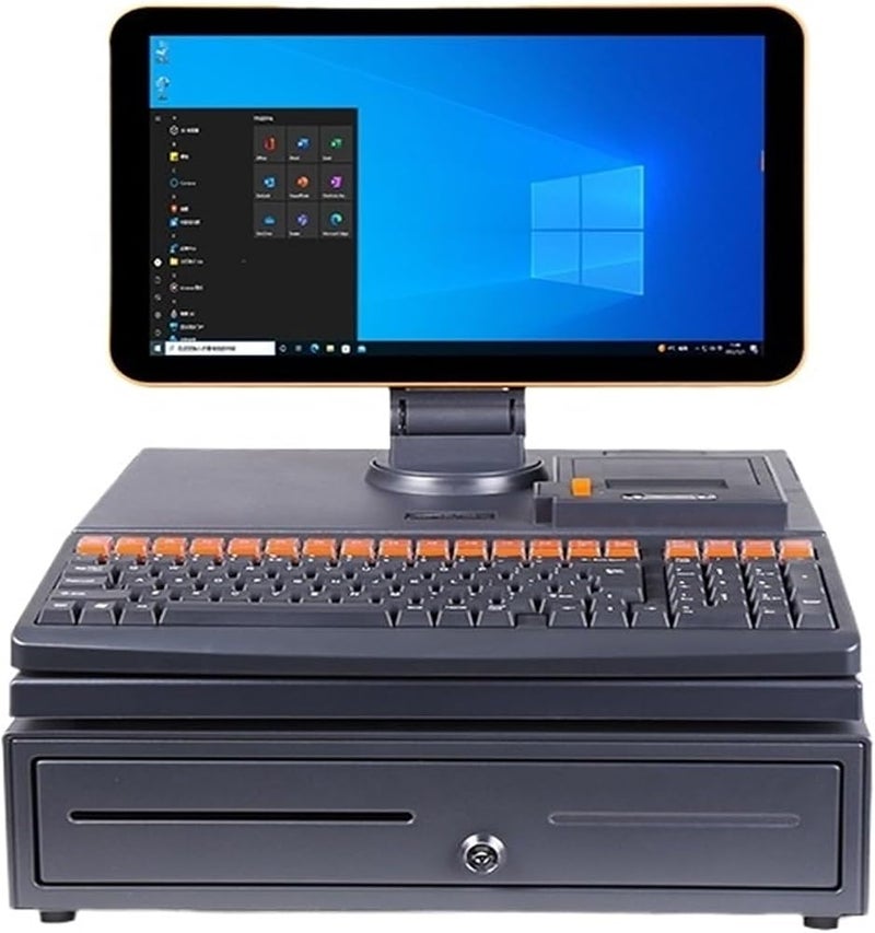 ROOUIO Cash Register, Chinese And English Cash Register Supermarket Convenience Store Touch Cash Register, Catering Retail Cash Register System All-in-one Machine - Image 1