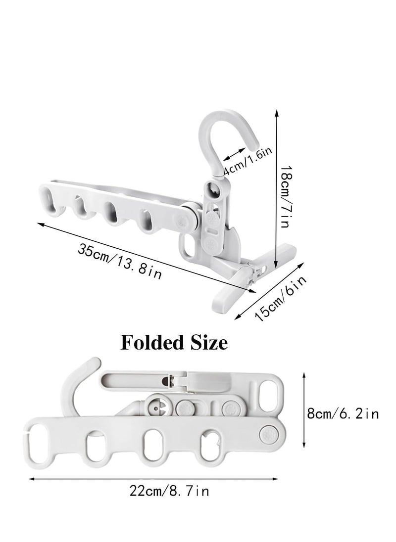 KASTWAVE Folding Clothes Drying Rack With 5 Holes, 4-Piece Clothes Airer Indoor, Foldable Portable Travel Hangers For Outdoor Camping Trips, Space Saving And Closet Organizer For Hotel, Apartments, Home - Image 5