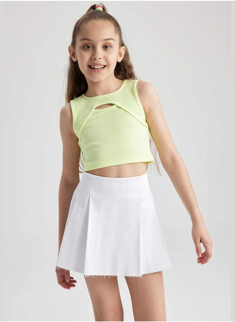 ديفاكتو Girl Crew Neck Short Sleeve Knitted Athlete