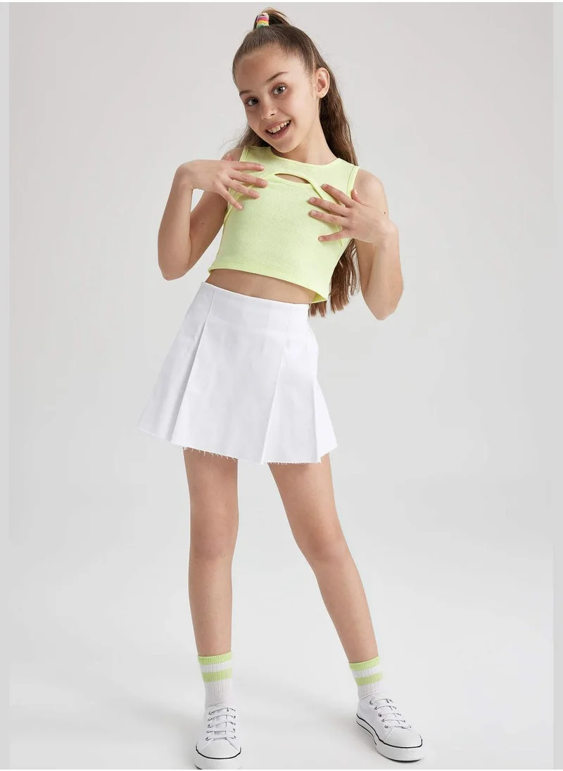 ديفاكتو Girl Crew Neck Short Sleeve Knitted Athlete