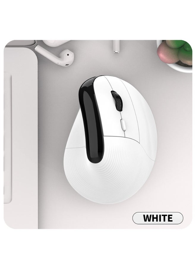 NIBEMINENT Xunfox H5 Vertical Wireless Bluetooth MouseNeutral White Neutral White 