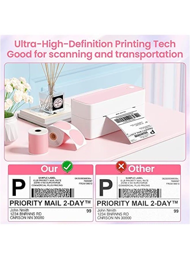 phomemo Thermal Label Printer, 4X6 Shipping Label Printer for Small Business, Wireless Label Printer for Package for Phone & Pad & PC, Used for  UPS,  TikTok, USPS, FedEx, DHL - Image 4
