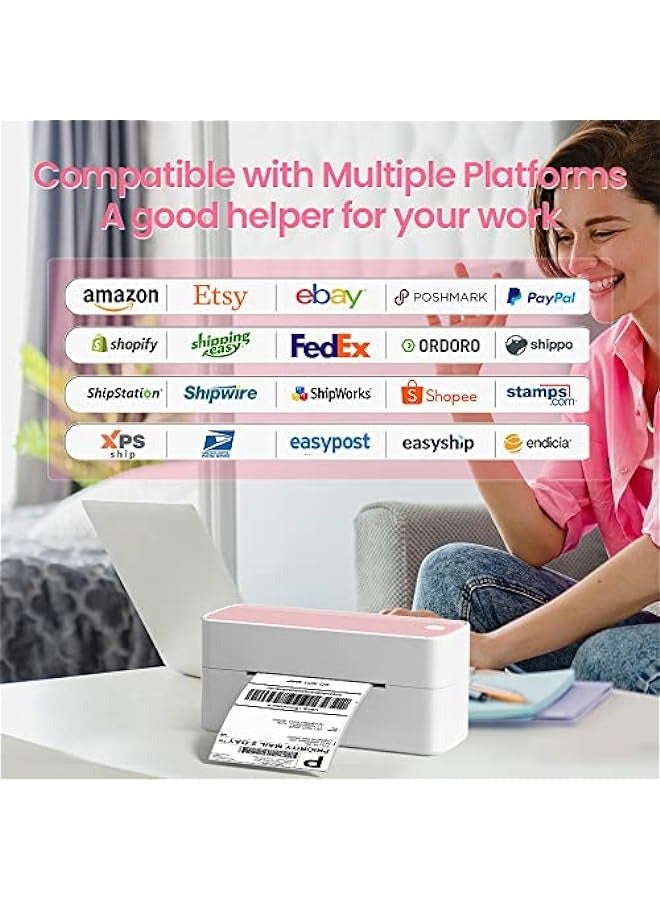 phomemo Thermal Label Printer, 4X6 Shipping Label Printer for Small Business, Wireless Label Printer for Package for Phone & Pad & PC, Used for  UPS,  TikTok, USPS, FedEx, DHL - Image 5
