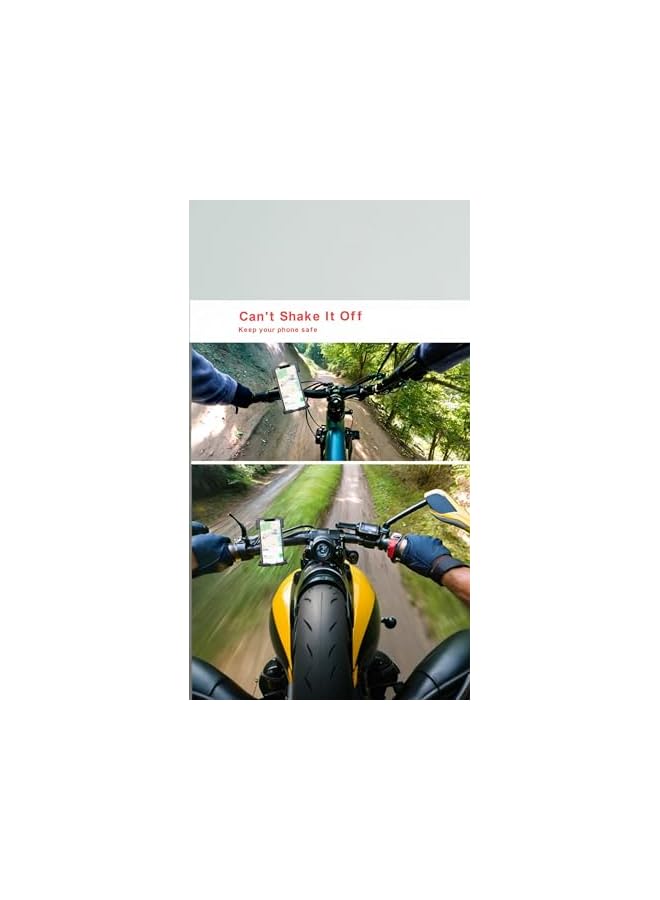 Green Tiger Secure Bike & Motorcycle Phone Mount, Universal Handlebar Cellphone Clamp for Cycling & Scooters - Adjustable, Shock-Absorbing, Easy Install - Image 5