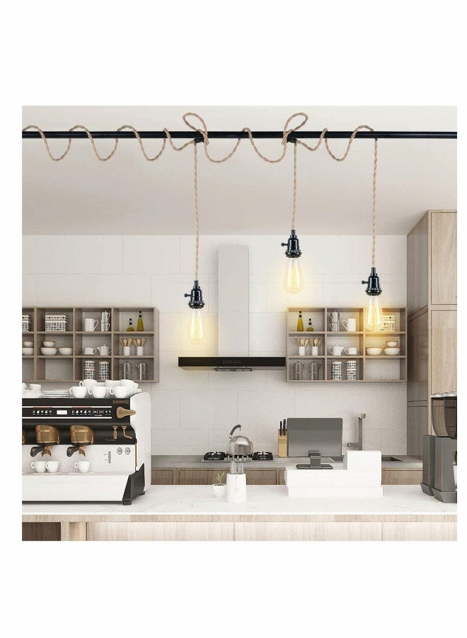 DIY 15ft Industrial Retro Ceiling Pendant Cord Pendant Light Kit Switch Plug Fabric Outlet Set E26 E27 Lighting Fixture Cable  - Image 2