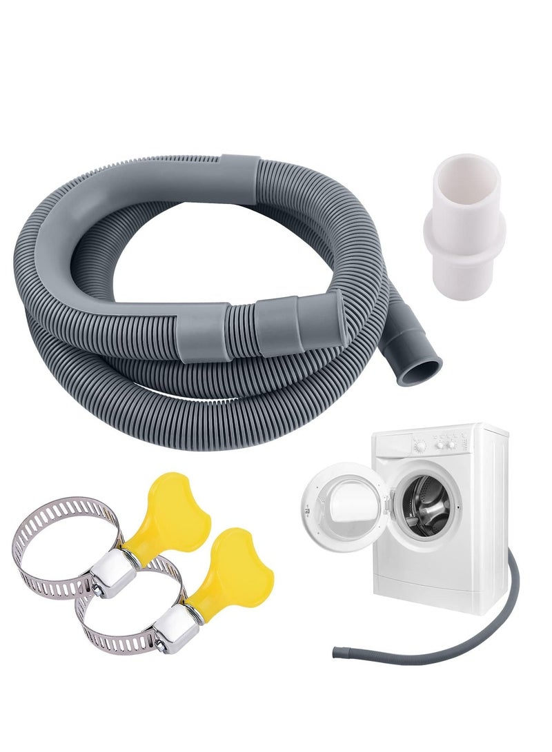 Peachjoy Universal Drain Hose Extension Pipe Kit, Washing Machine Hose Extension, Replacement Drain Hose Extension for Tumble Dryer Machine, Dishwasher & Other Applications (3m)  - Image 1