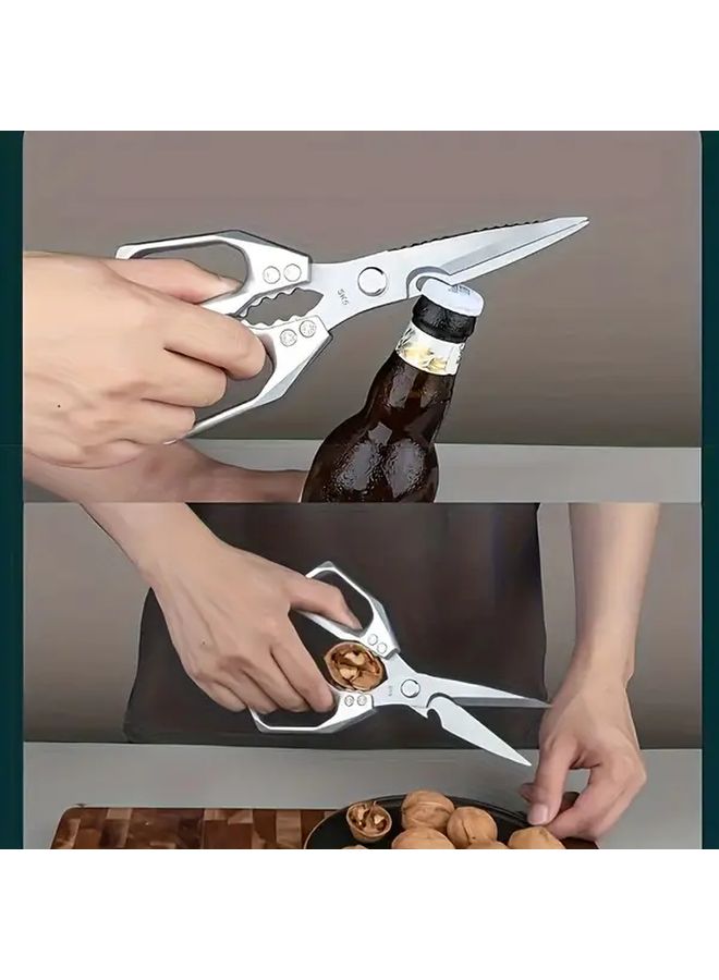 Heavy Duty Stainless Steel Kitchen Shears For Bone Cutting Chicken Fish Herbs - Image 2