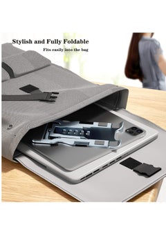 Excefore Universal Phone Folding Stand, Aluminum Desktop Stand with Adjustable View Angle, Compatible with All Phones, Switch, Tablets (Grey)  - Image 5