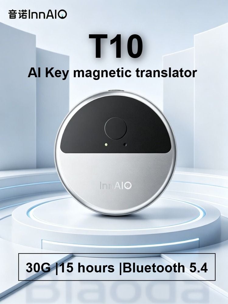 InnAIO T10 AI Magnetic Smart Translator Earbuds, Panda - Image 1