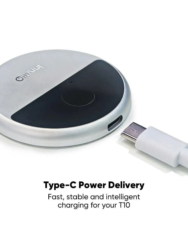InnAIO T10 AI Magnetic Smart Translator Earbuds, Panda - Image 5