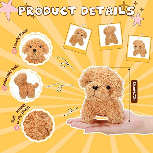 Liliful 50 Pcs Easter Stuffed Animals Bulk Mini Plush Dogs 47 Small Cute Soft Adopt a Dog Puppy for Kids Reward Classroom Gifts Bag Fillers Birthday Party FavorLight BrownCute Style - Image 5