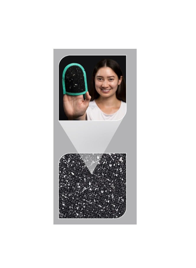 ديرماسوري قفاز Dermasuri لتقشير الوجه العميق – مقشر الوجه وإزالة الجلد الميت – فرشاة للوجه للرجال والنساء – للوجه والعنق - Image 2