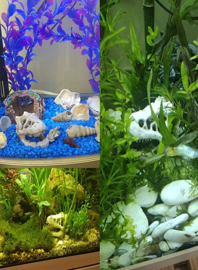 MTGHYARE 2 Pack Dinosaur Aquarium Decorations Skull Aquarium Ornament Mini Dinosaur Mold Decoration Tank Reptile Hide Decor with Holes Fish Tank Landscape Reptile Betta Fish Hideout Caves - Image 5