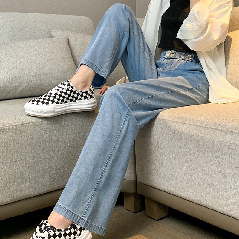 Girls' Tencel Jeans Summer Stylish Thin Casual Sports Anti-Mosquito Pants For Girls - Image 3