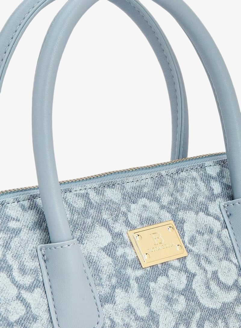 Flora Bella By Shoexpress Flora Bella Floral Print Handbag With Double Handles And Detachable Shoulder Strap - Image 4