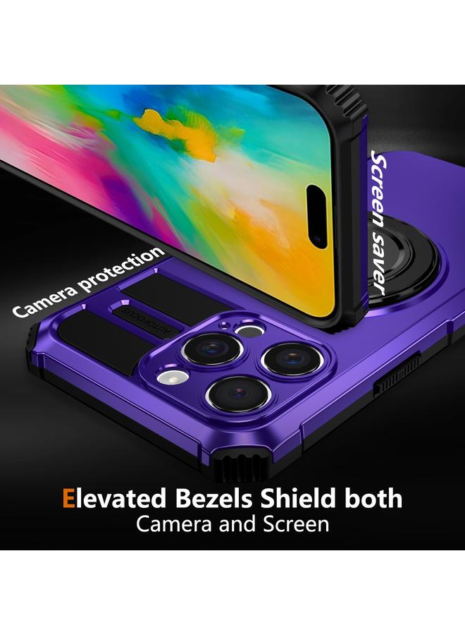 S-TOP Case For iPhone 16 Pro Rotating Magnetic Holder Phone Case - Image 2