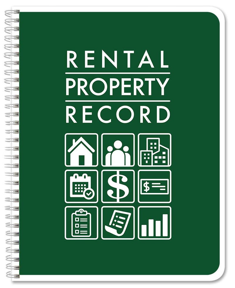 BookFactory Rental Property Record Book/Landlord Renter Record Keeping Log Book - Wire-O, 100 Pages, 8.5'' x 11'' (Made in USA) - Image 1