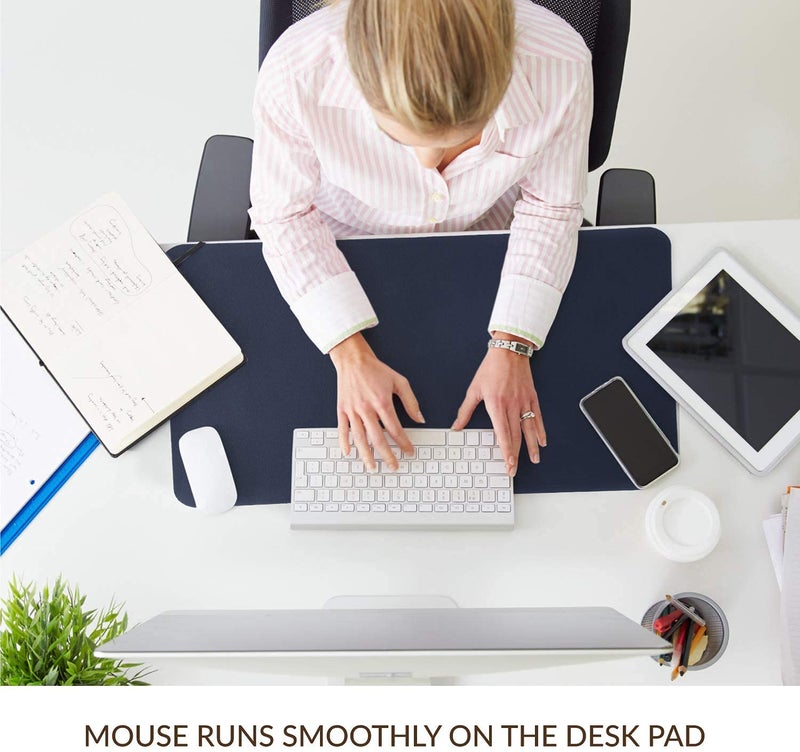 Leeonz Desk Pad, Large Mouse Pad, Office Desk Mat, PU Leather Desk Blotter, Laptop Desk Mat, Waterproof Desk Writing Pad for Office and Home, Single-Sided (Pink, 80 x 40 CM) - Image 5