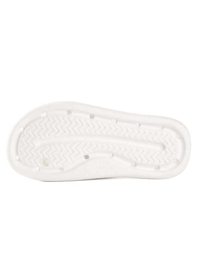 GETOEU Shower Shoes for Women and Men Massage Slide Sandals Soft Cushioned Anti-Slip Pool Slides Comfort Arch Support Quick Drying Shower Shoes with Drain Holes Bathroom Slides Slippers, White, - Image 5