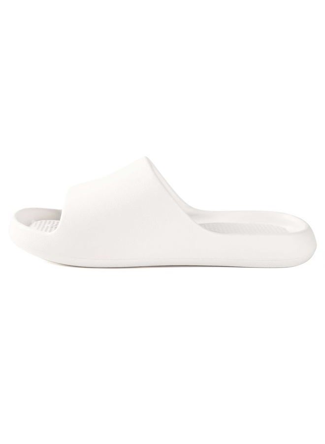 GETOEU Shower Shoes for Women and Men Massage Slide Sandals Soft Cushioned Anti-Slip Pool Slides Comfort Arch Support Quick Drying Shower Shoes with Drain Holes Bathroom Slides Slippers, White, - Image 2