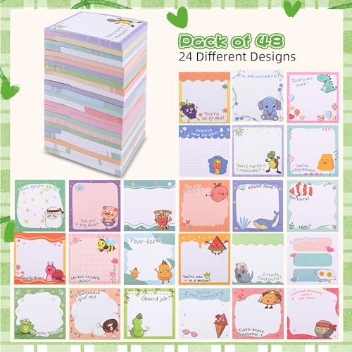 Ulema 48 Pads Funny Sticky Notes for Work 3x3 Inches Positive Emotional Support Gift Funny Lined Memo Note Pads for Office Coworker Gifts Employee Appreciation Supplies. - Image 4