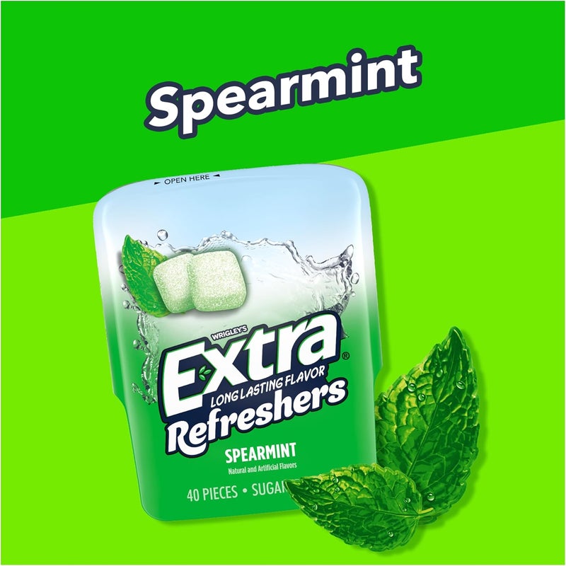 EXTRA Refreshers Spearmint Chewing Gum - 4 Pack - Image 2