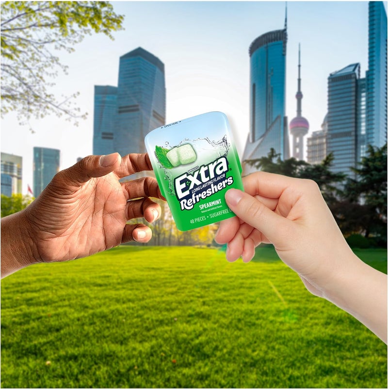 EXTRA Refreshers Spearmint Chewing Gum - 4 Pack - Image 4
