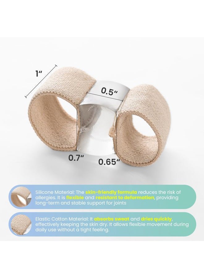 Welnove Bunion Toe Separators for Overlapping Toes - 8 Pcs Toe Spacers & Bunion Corrector for Women Men, Gel Straightener with 2 Loops, Relieves Foot Pain from Big Toe Misalignment - Image 4