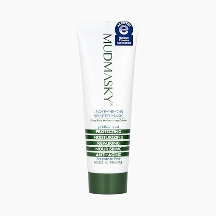 MUDMASKY Leave-Me-On Winter Mask (Moisturizer), National Eczema Association. Awarded Seal of Acceptance. Face Moisturizer for Eczema, and dry skin. Number 1 used moisturizers in hospitals - Image 1