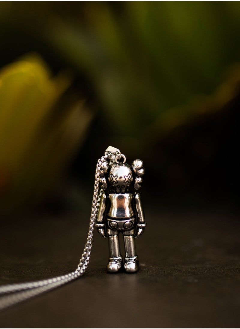 IronBrut - Men's necklace "Gameover", IronBrut, stainless steel pendant with chain, perfect men's gift, with branded gift pouch - Image 1