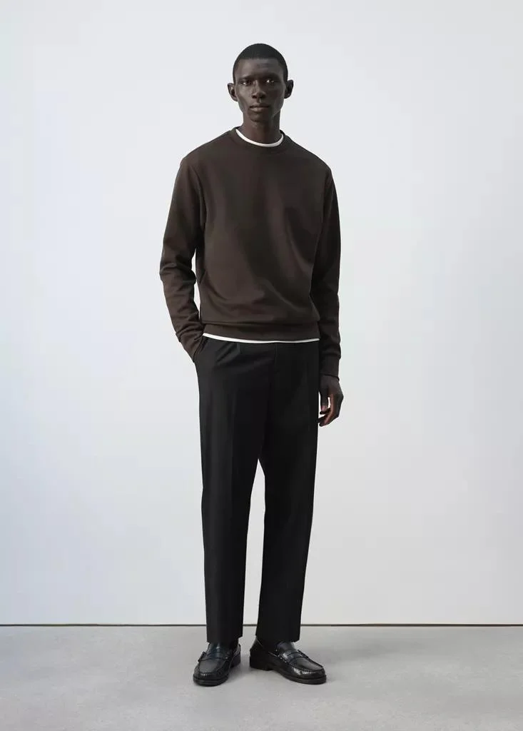 Mango Man  Cotton-Blend Regular-Fit Sweatshirt for Men | Best Price UAE