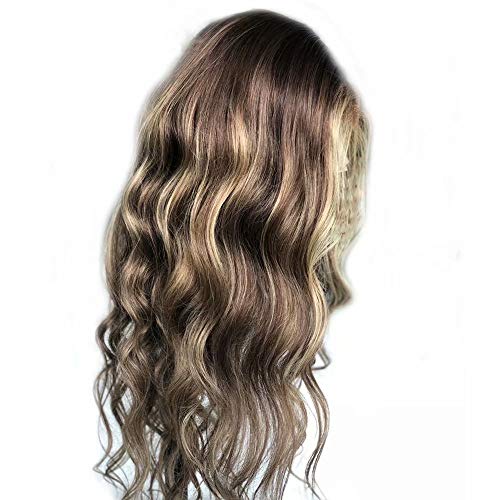 oulaer Highlight Ombre Blonde Loose Wave Human Hair Wig 13x6 Lace for Black Women Pre Plucked Brazilian Virgin Hair with Baby Hair Curly Glueless Natural Hairline Wigs 150 Density 18 Inch - Image 4
