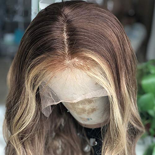 oulaer Highlight Ombre Blonde Loose Wave Human Hair Wig 13x6 Lace for Black Women Pre Plucked Brazilian Virgin Hair with Baby Hair Curly Glueless Natural Hairline Wigs 150 Density 18 Inch - Image 5