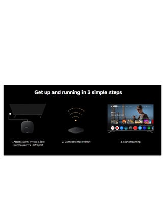 Xiaomi TV Box S 3rd Gen - 4K UHD, Google TV, 32GB Memory, Dolby Vision & Atmos, WiFi 6, HDMI 2.1, Fast Streaming, Compact and Powerful black - view 4
