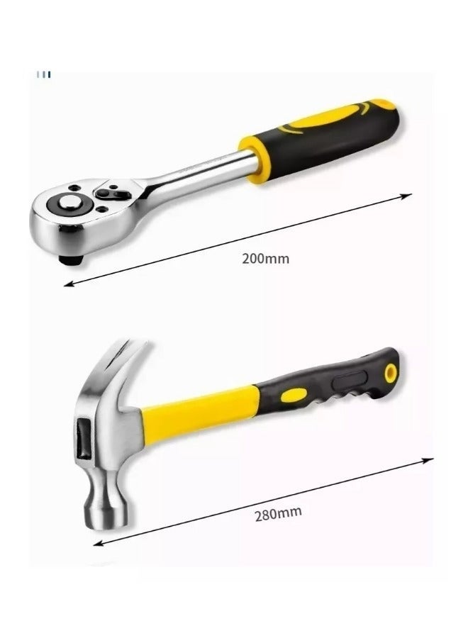 Small Household Mechanic Tool Set - 108 Piece Tool Box Set, Basic Home Tool Kit, Car Tool Set, Mechanic Hand Tool Kit, Tool Kit for Home - Image 4