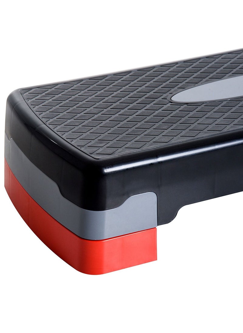 H PRO Adjustable Workout Aerobic Stepper Black/Red  - Image 2