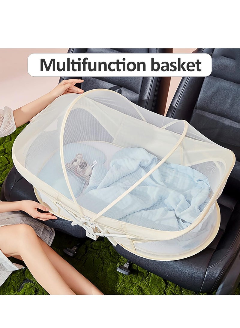 DOOKOO Super Soft Portable Bed Net for New Born, Foldable Design Makes Travel More Convenient，Provides a Safe and Comfortable Space for Your Baby Anywhere - Image 2