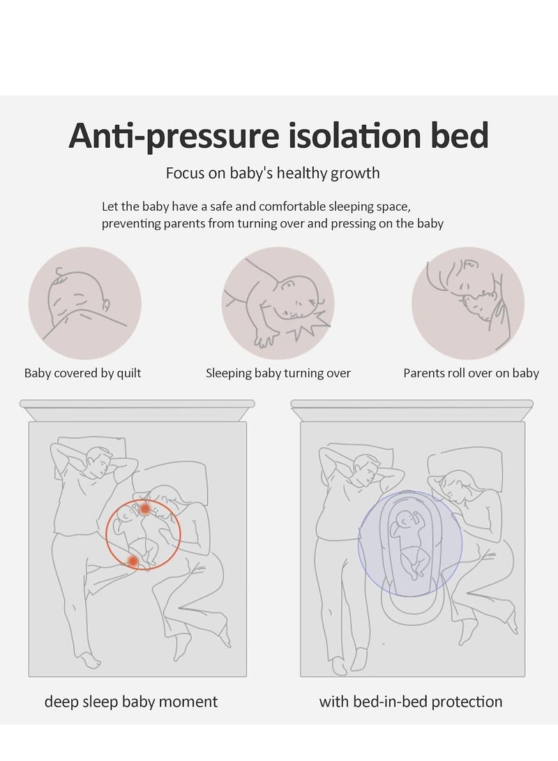 DOOKOO Super Soft Portable Bed Net for New Born, Foldable Design Makes Travel More Convenient，Provides a Safe and Comfortable Space for Your Baby Anywhere - Image 5