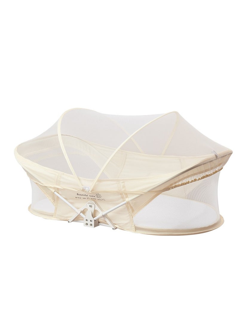 DOOKOO Super Soft Portable Bed Net for New Born, Foldable Design Makes Travel More Convenient，Provides a Safe and Comfortable Space for Your Baby Anywhere - Image 1