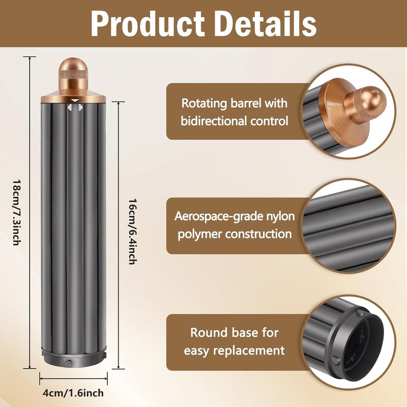 MengTiger 40MM 1.6in Long Hair Curling Barrels For Dyson Airwrap Styler HS01 HS05, Multi-Styler Self-Curling Attachment Accessories - Image 3