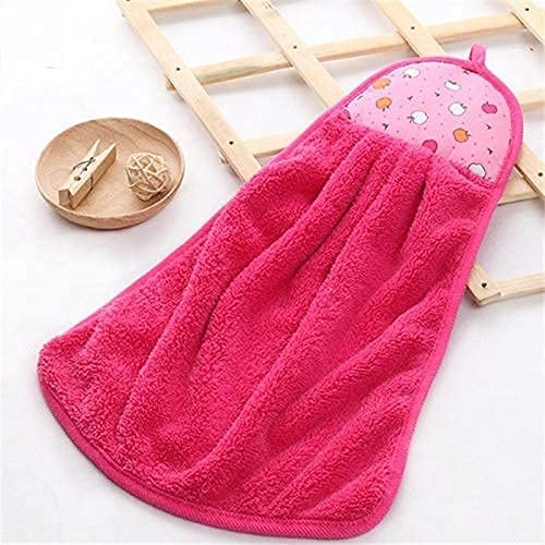 GROKI Pack of 4 Microfiber Wash Basin Hanging Hand Kitchen Towel Napkin with Loop 40x28x080Cm - Image 5