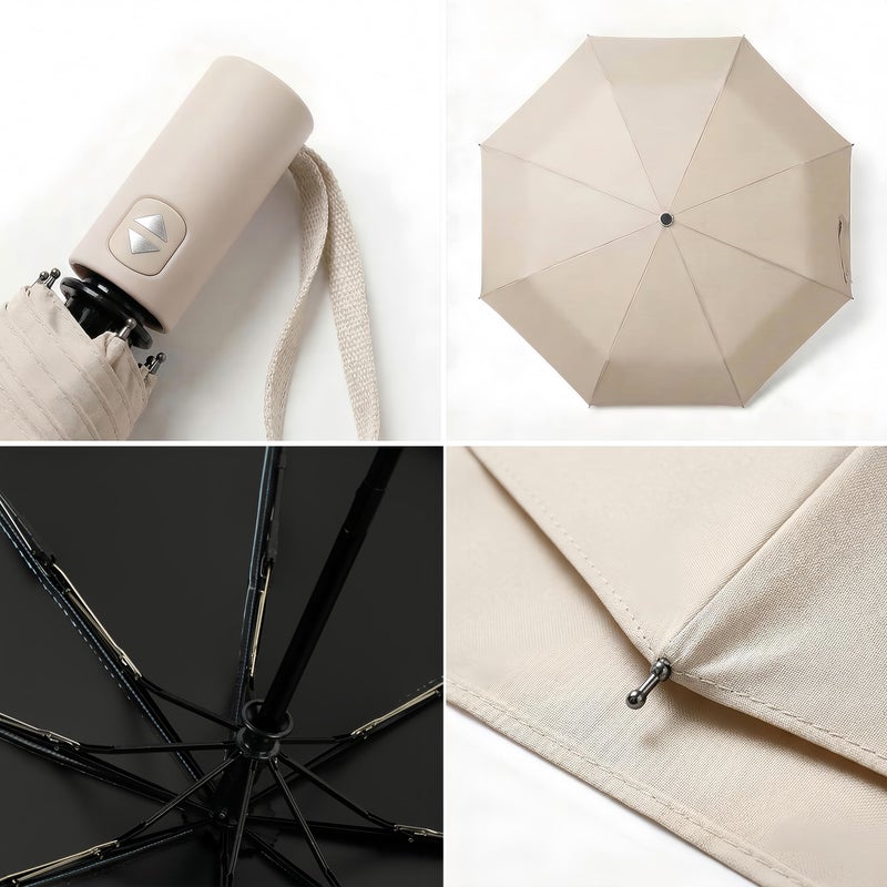 BAODINI Small UV Protection Travel Umbrella Compact for Rain and Sun UPF 50+ Windproof Portable 42 inch Umbrella for Women and Men - Image 4