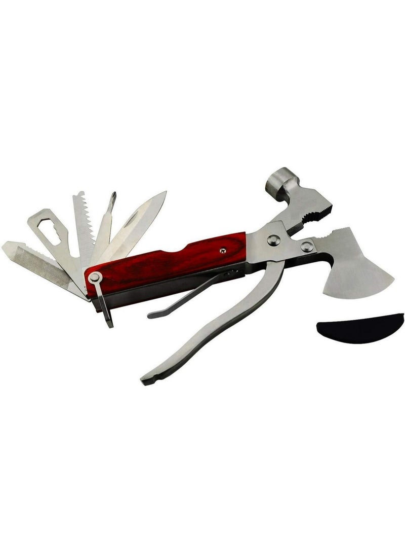 15 in 1 Stainless Steel Multitool Set, Portable and Heavy Duty, Lightweight and Durable, Suitable for Multi-Purpose Camping (Axe, Hammer and More) - Image 5