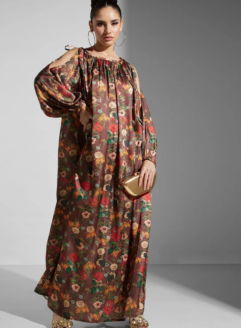 SINOIR Floral Printed Dress